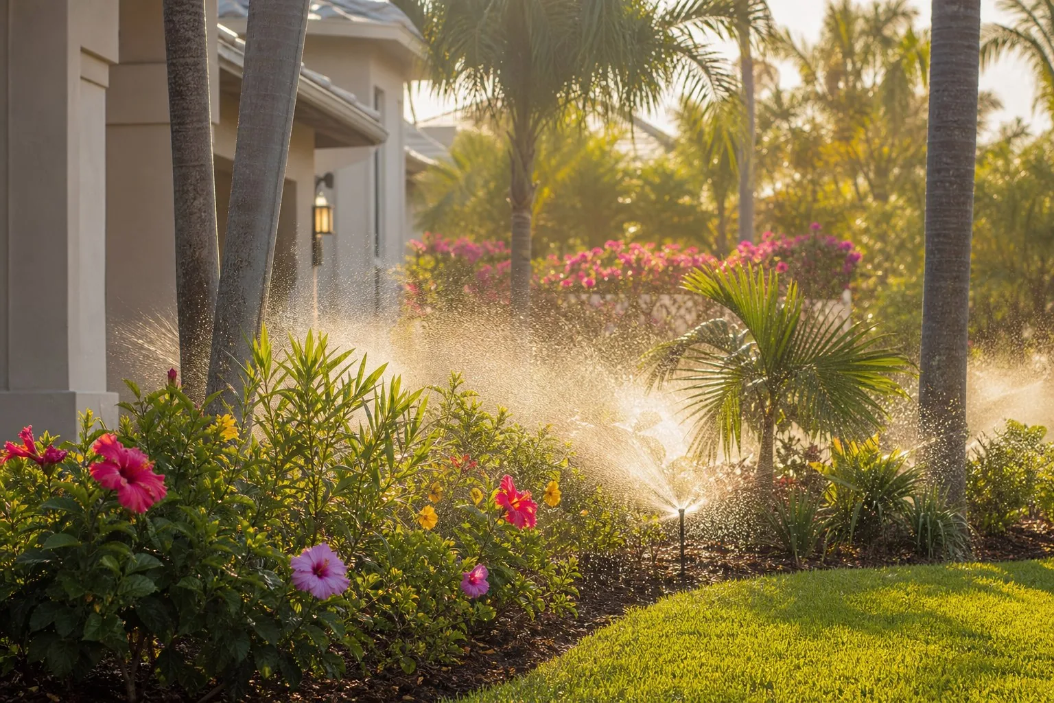 Irrigation system work on a Sarasota property