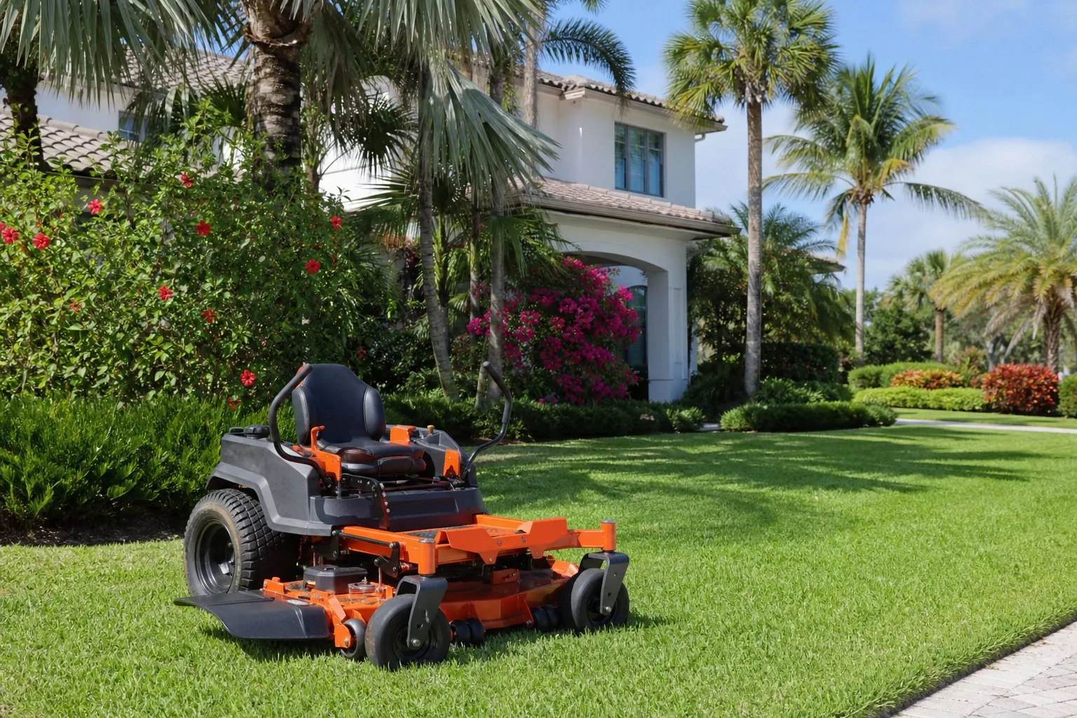 Lawn care on a Sarasota property