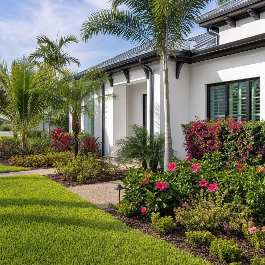 Finished landscape design in Sarasota
