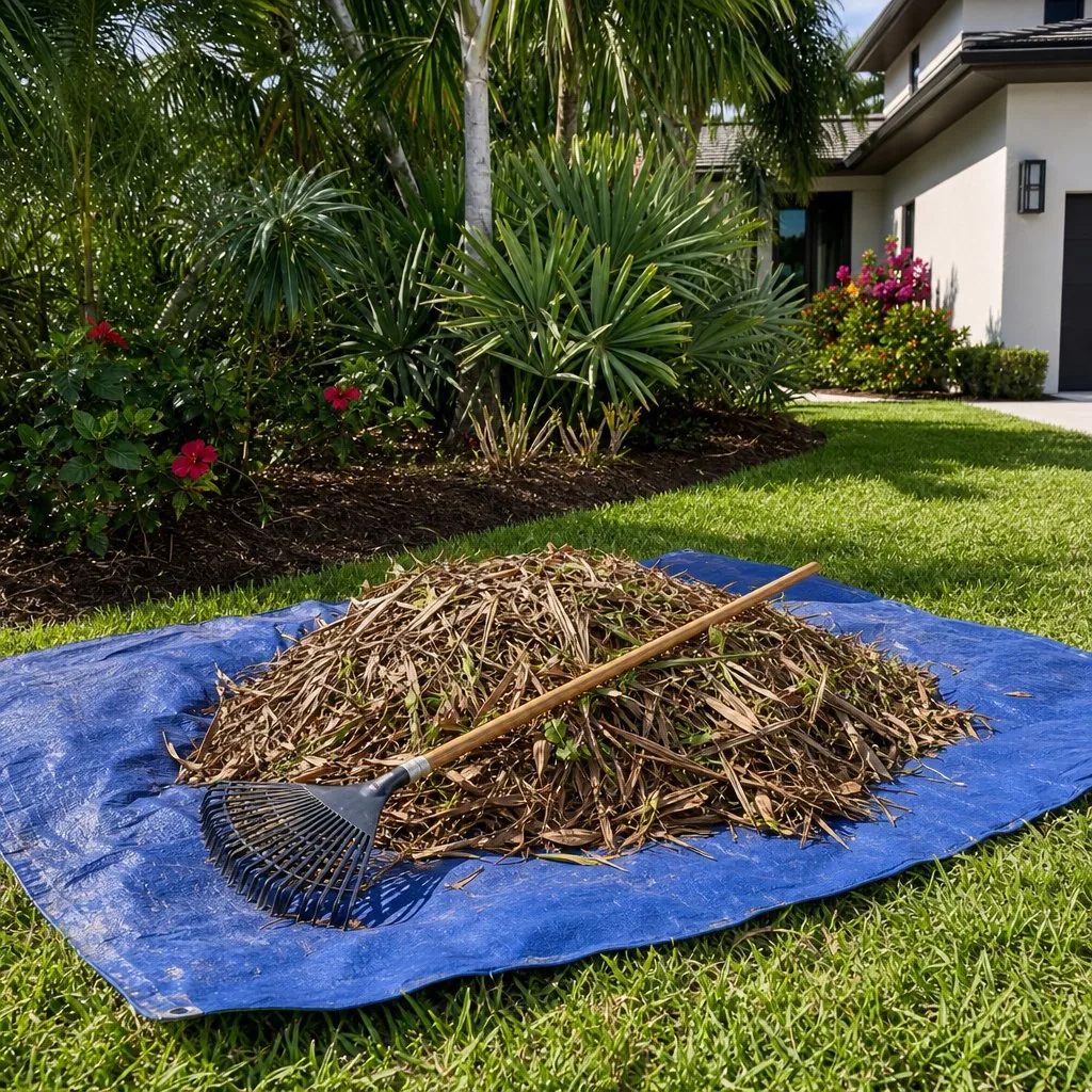 Seasonal cleanup on a Sarasota property